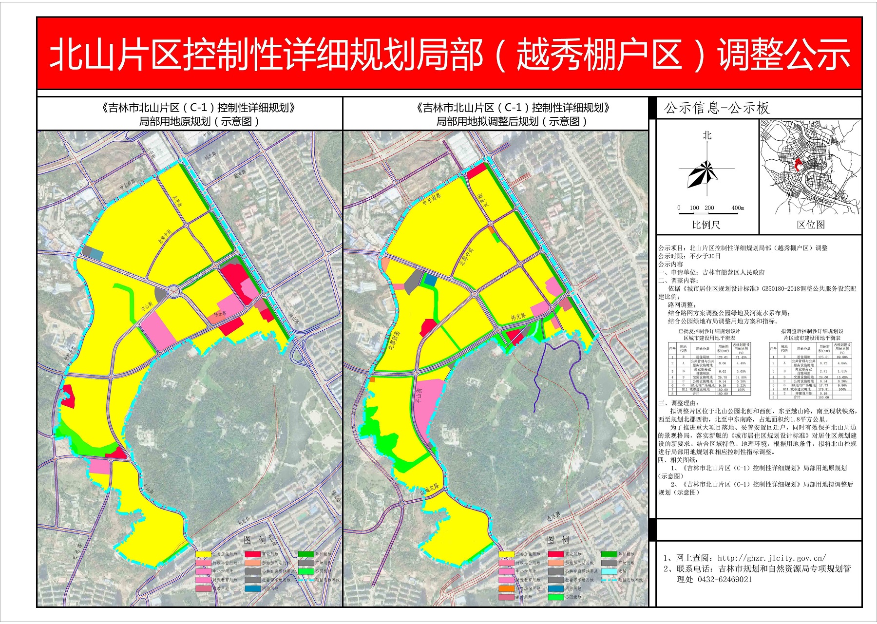 吉林市规划和自然资源局决定于2020年1月12日起,对《北山片区控制性